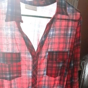 A bobbie long sleeved plaid top
